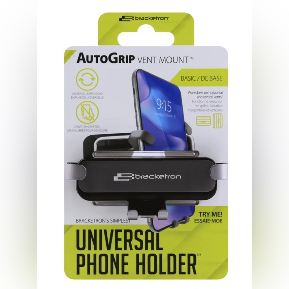Bracketron AutoGrip Gravity Universal Car Air Vent Phone Mount, New